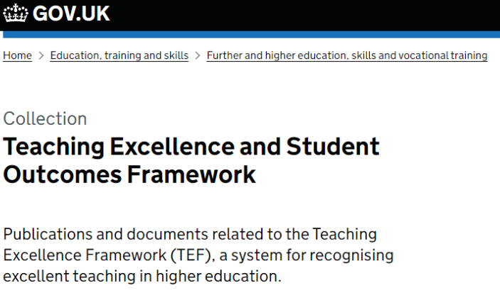 選校參考再添重磅!英政府發布最新英國大學教學體(ti) 驗(TEF)排名!