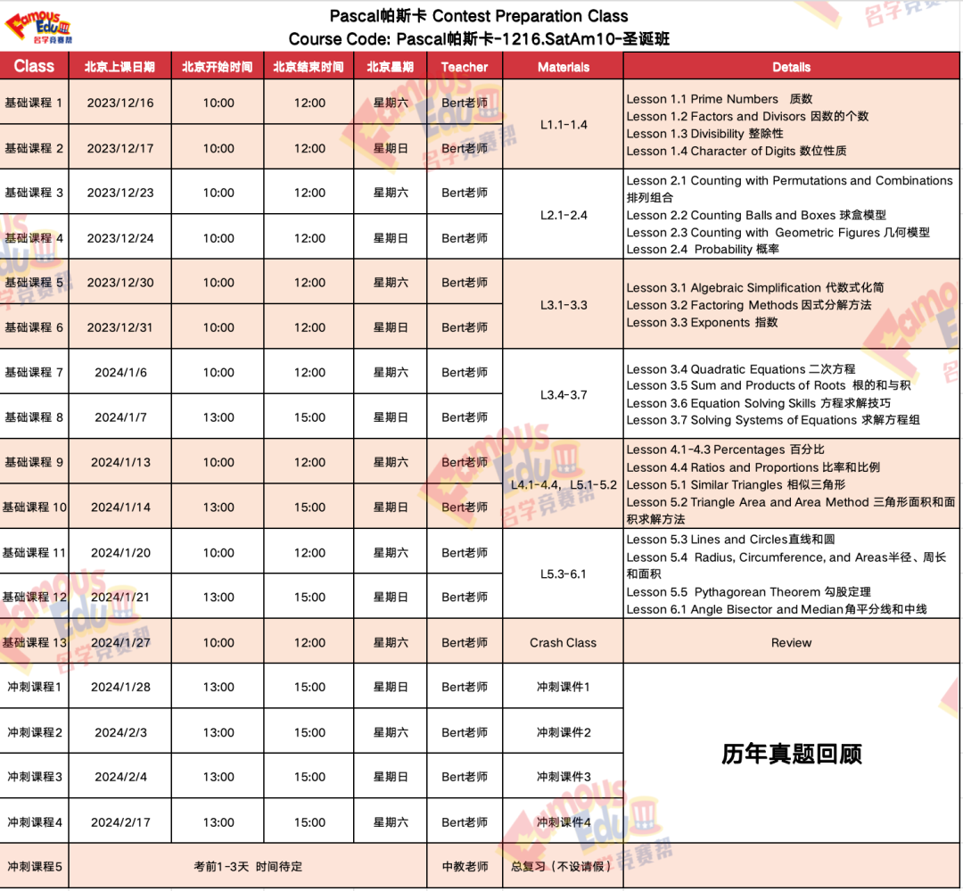 開課通知 | Pascal數學競賽考什麽(me) 題型?難度級別怎麽(me) 劃分的?一文全解！