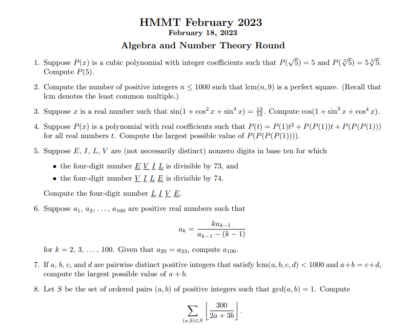 AMC進階版！HMMT哈佛—麻省理工數學錦標等你來挑戰！