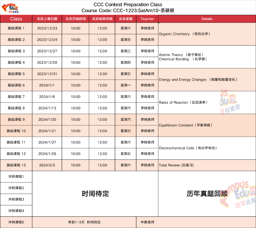 開課通知 | CCC化學重點提分秘訣，衝(chong) 刺金獎真的沒那麽(me) 難！