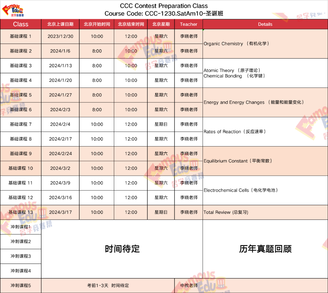 開課通知 | CCC化學重點提分秘訣，衝(chong) 刺金獎真的沒那麽(me) 難！
