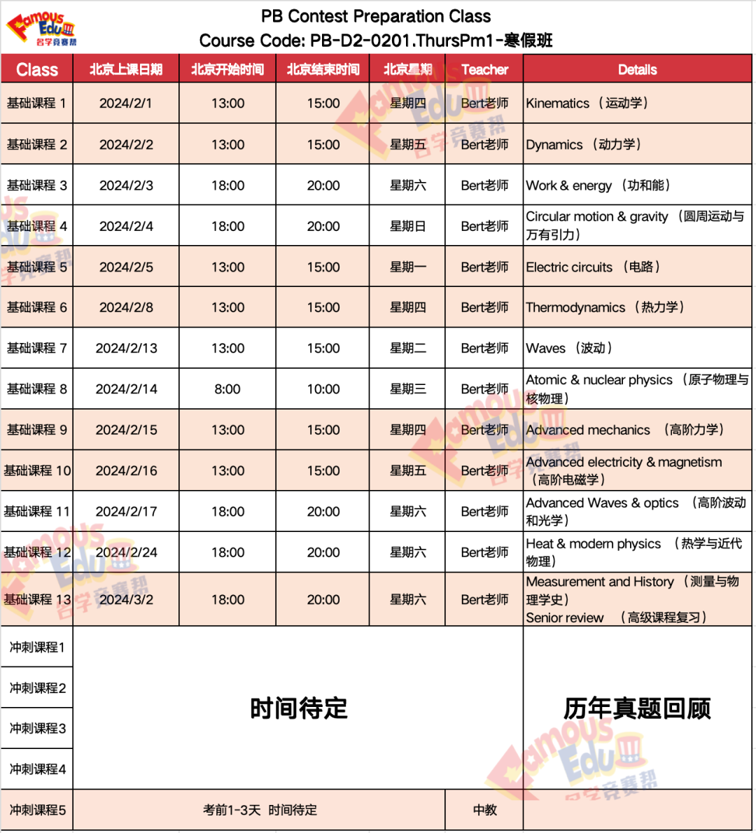 開課通知 | 物理碗評分規則&考試內(nei) 容，內(nei) 附曆年獲獎分數線