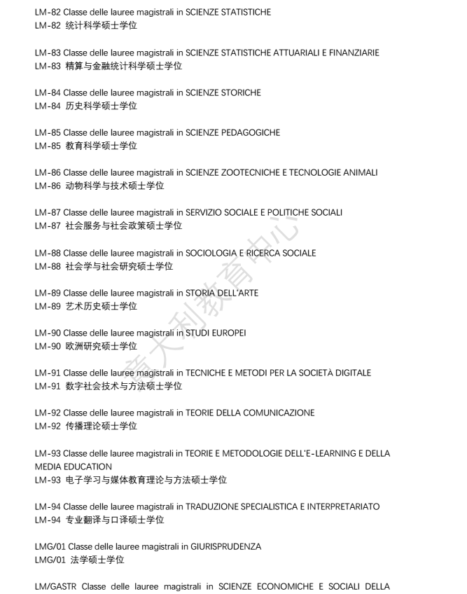 2024/25學年起，意大利大學學位課程改革