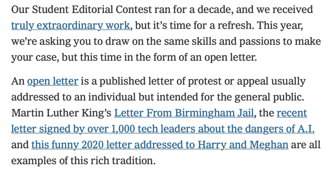 【報名】機構2024 New York Times Editorial Contest輔導項目