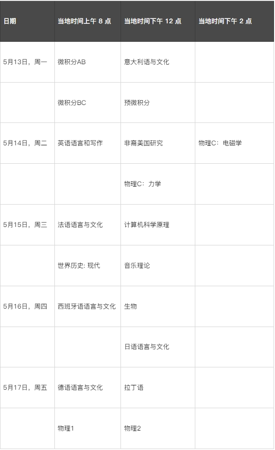 2024年AP的考試時間與(yu) 注意事項來啦！