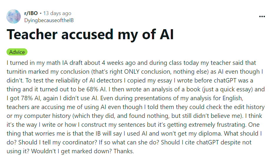 文憑泡湯，offer被撤回！IB論文被誤判“AI創作”，上哪兒(er) 說理？