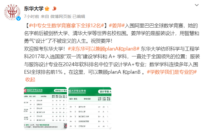 中專(zhuan) 女生一站成名，阿裏巴巴全球數學競賽斬獲第12，碾壓一眾(zhong) 大佬！