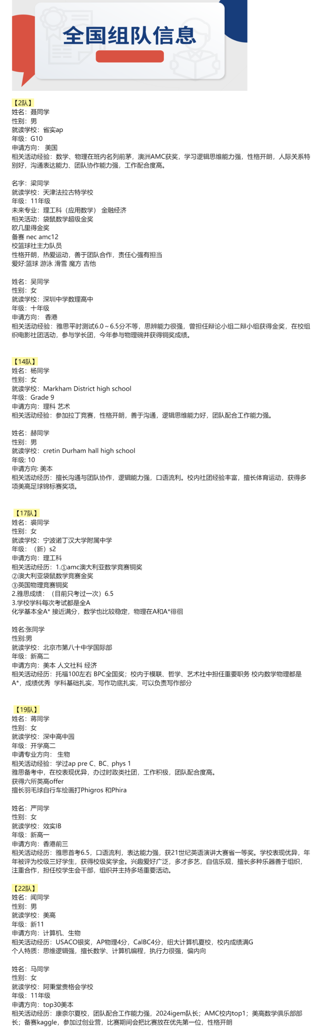 HiMCM 美國高中生數學建模大賽組隊/培訓課程更新~