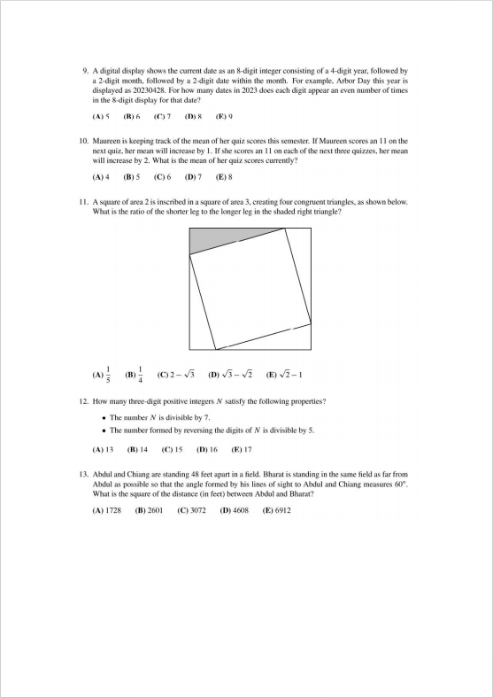 參加AMC10需要什麽(me) 基礎？AMC10常見概念和公式有哪些？
